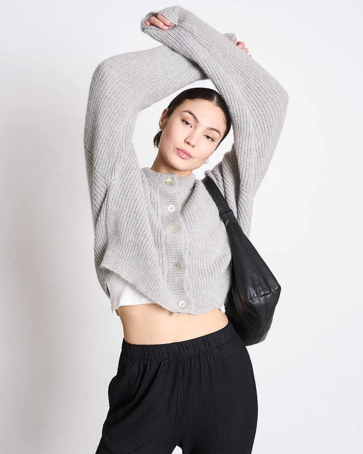 Wooly Cardigan Beni Light Grey