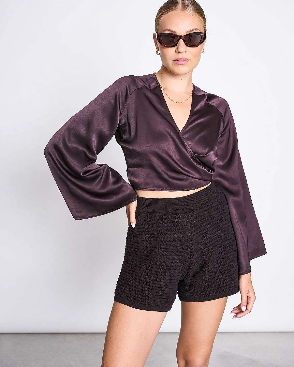 Wrap Blouse Carrine Espresso