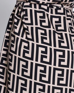 Wrap Dress Ofelia Meander Print