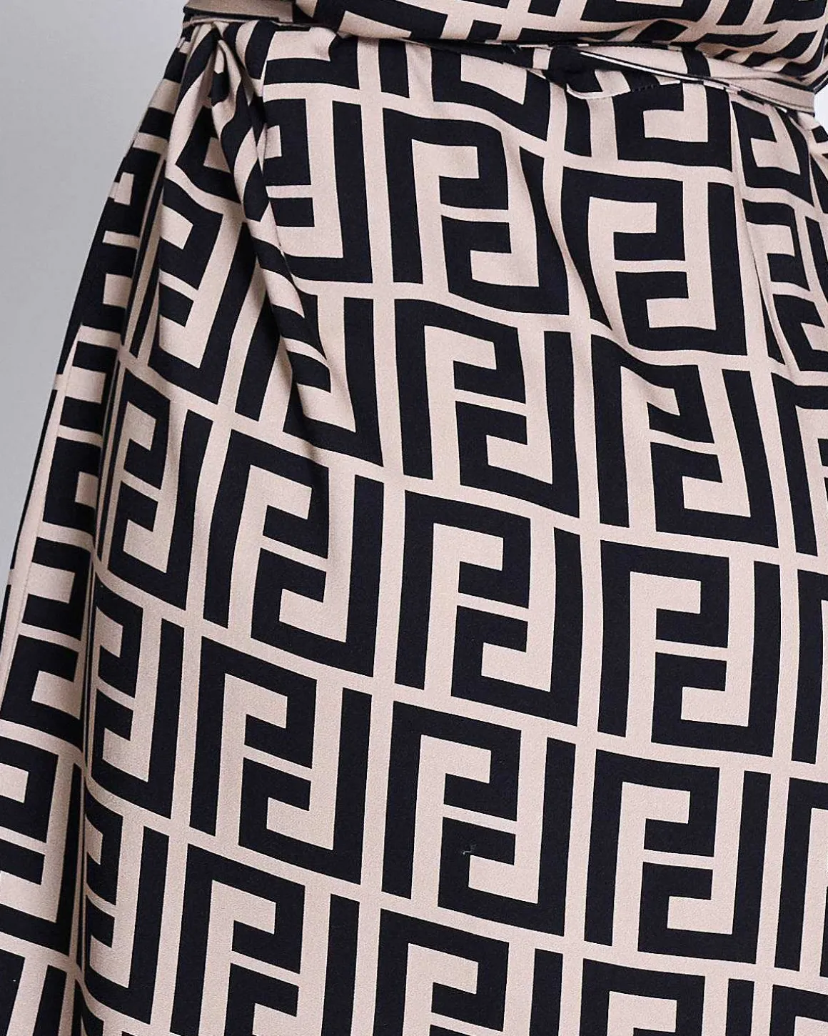 Wrap Dress Ofelia Meander Print