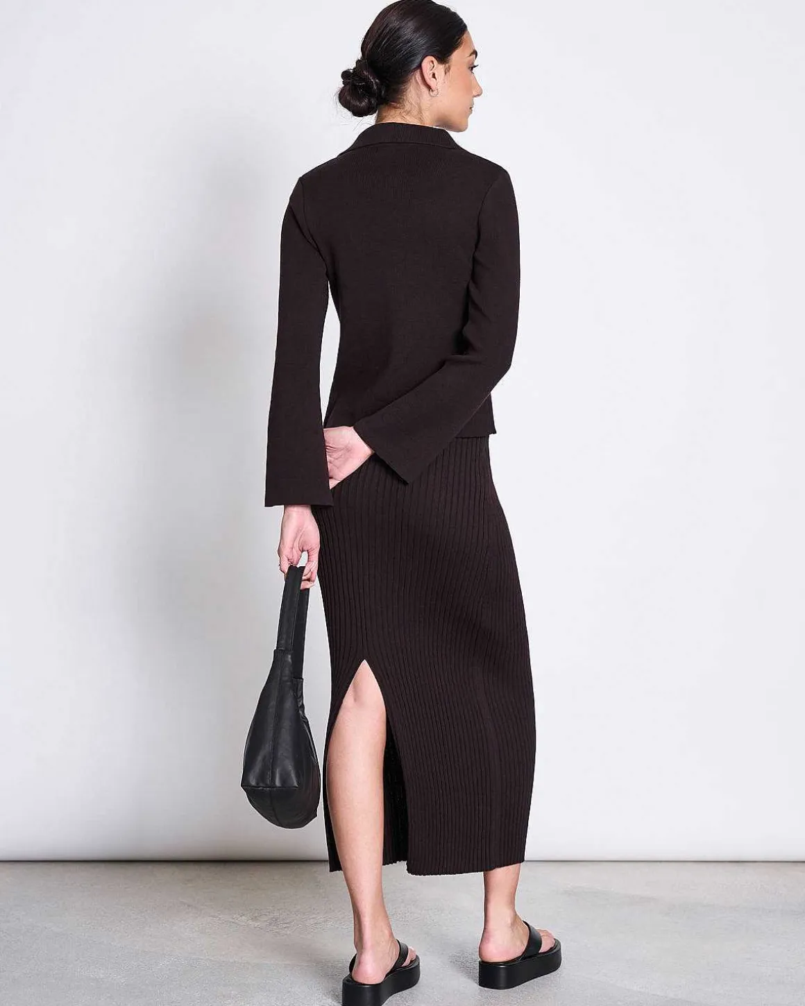 Zip Cardigan Tyrie Espresso Gots